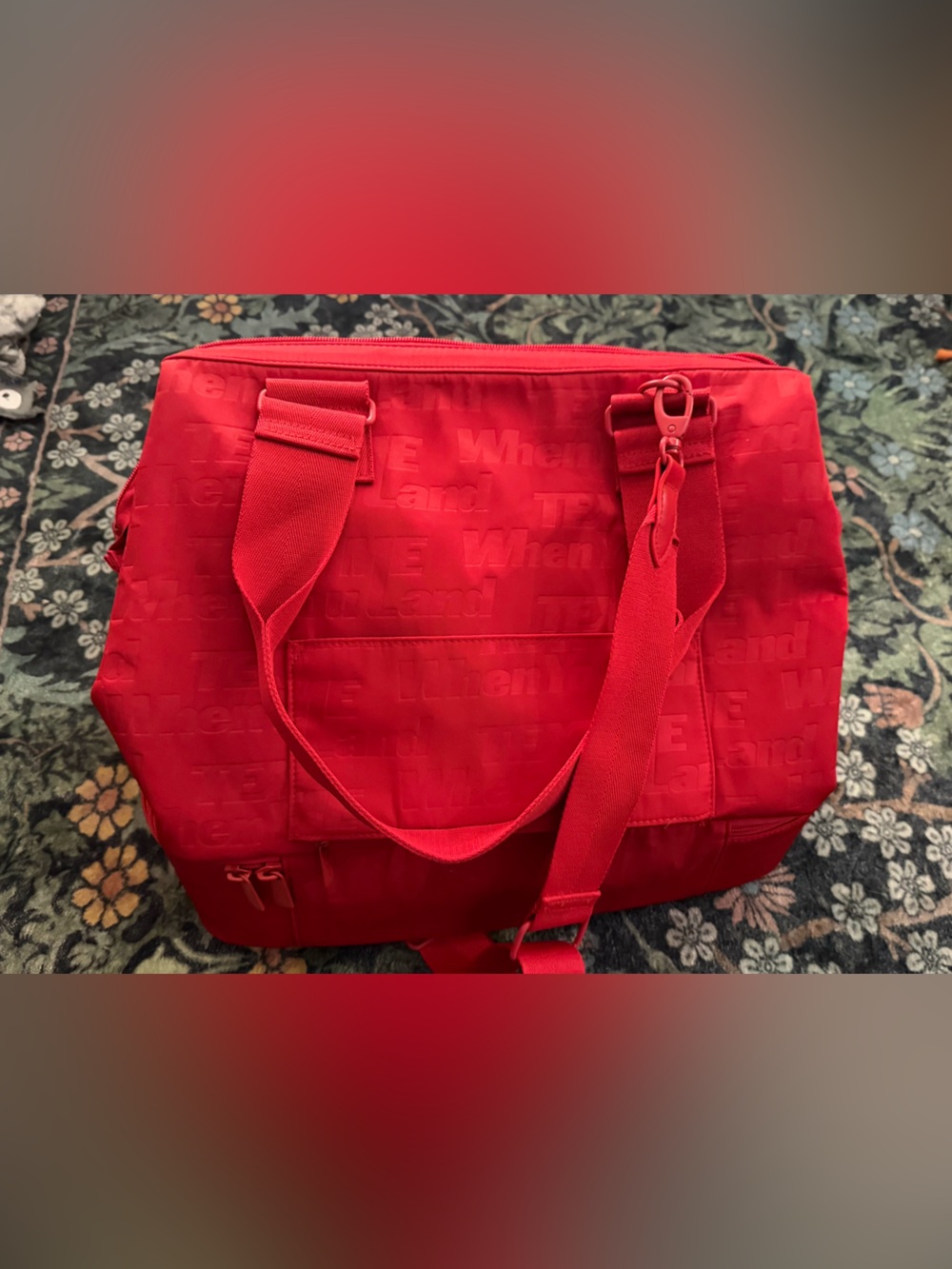 BEIS x Lonely Ghost Red Mini Weekender